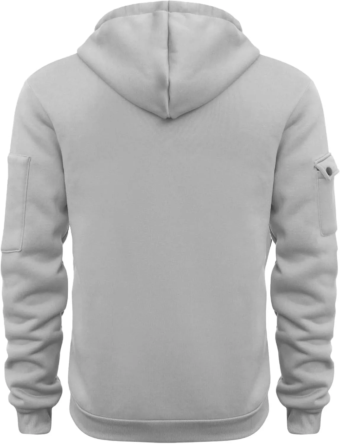 Men Hoodie Hooded Pocket And Solid Autumn Winter Color Sweater Sleeve Jacket Men's blouse Navvy Blue Hoodie Sweaters