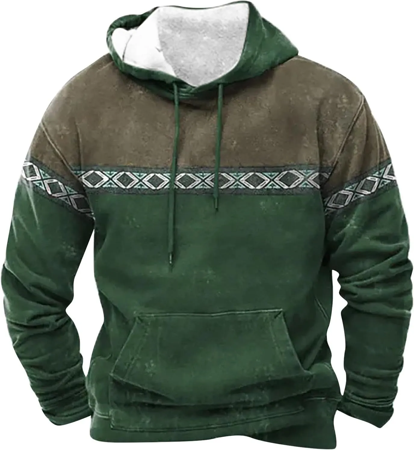 Men's Blue, Black, Brown Polyester Classic Hoodie with Half Sleeve and Hooded Neck