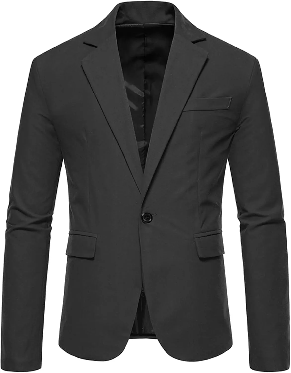 Men's Formal Suit Blazers Dinner Party Prom Wedding Stylish Tuxedo Coats for Men One Button Casual Slim Fit Jackets