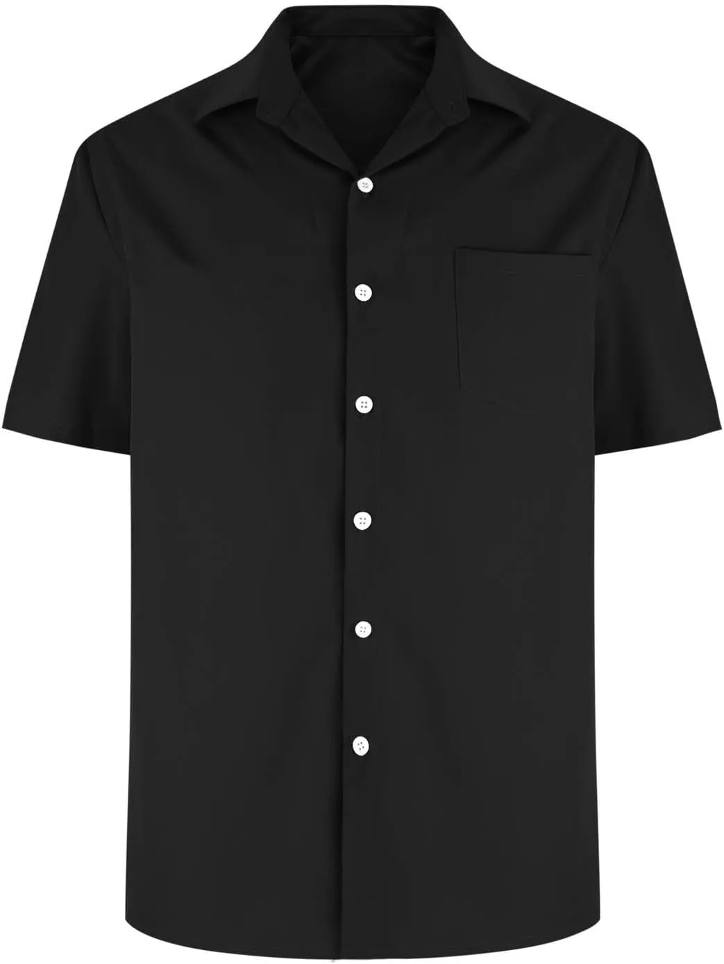 Mens Linen Shirts Mens Short Sleeve Button Down Shirts Summer Collared Beach T-Shirts Vacation Tops