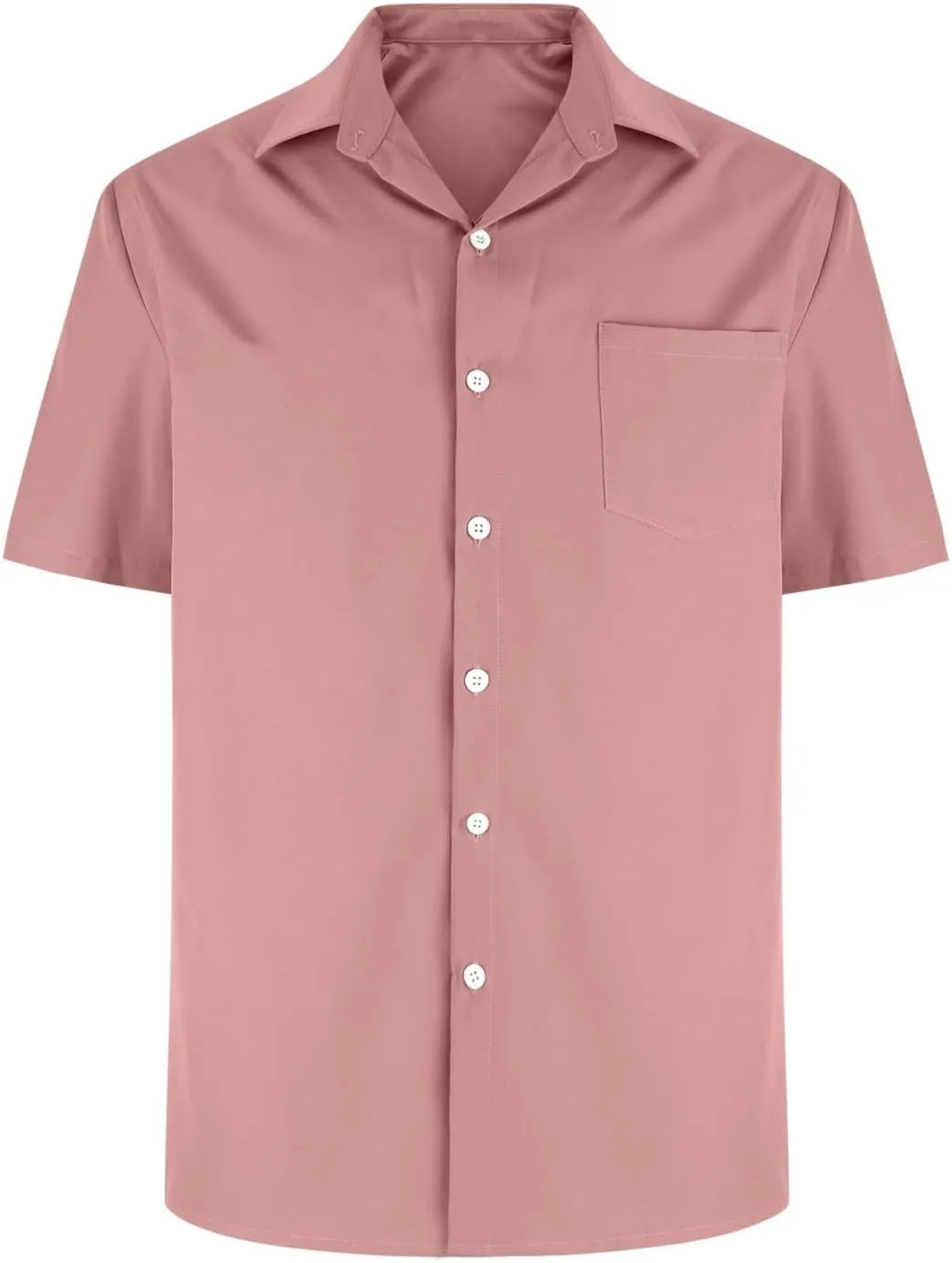 Mens Linen Shirts Mens Short Sleeve Button Down Shirts Summer Collared Beach T-Shirts Vacation Tops