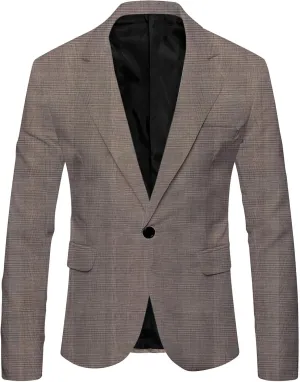 Mens Print Blazer Coats One Button Shawl Collar Casual Sport Blazers Fall Winter Stylish Suits Party Formal Jackets