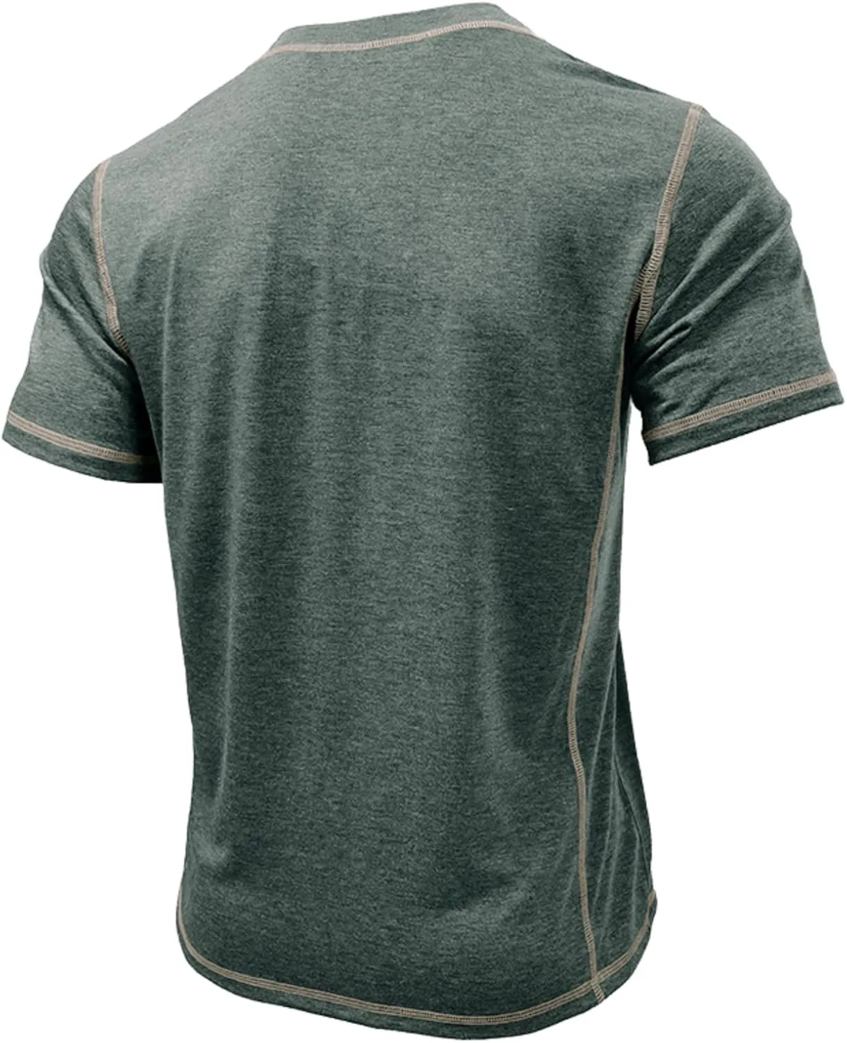 Mens Short Sleeve Shirts Casual Cotton Basic Henley Shirts Summer Lightweight T-Shirts