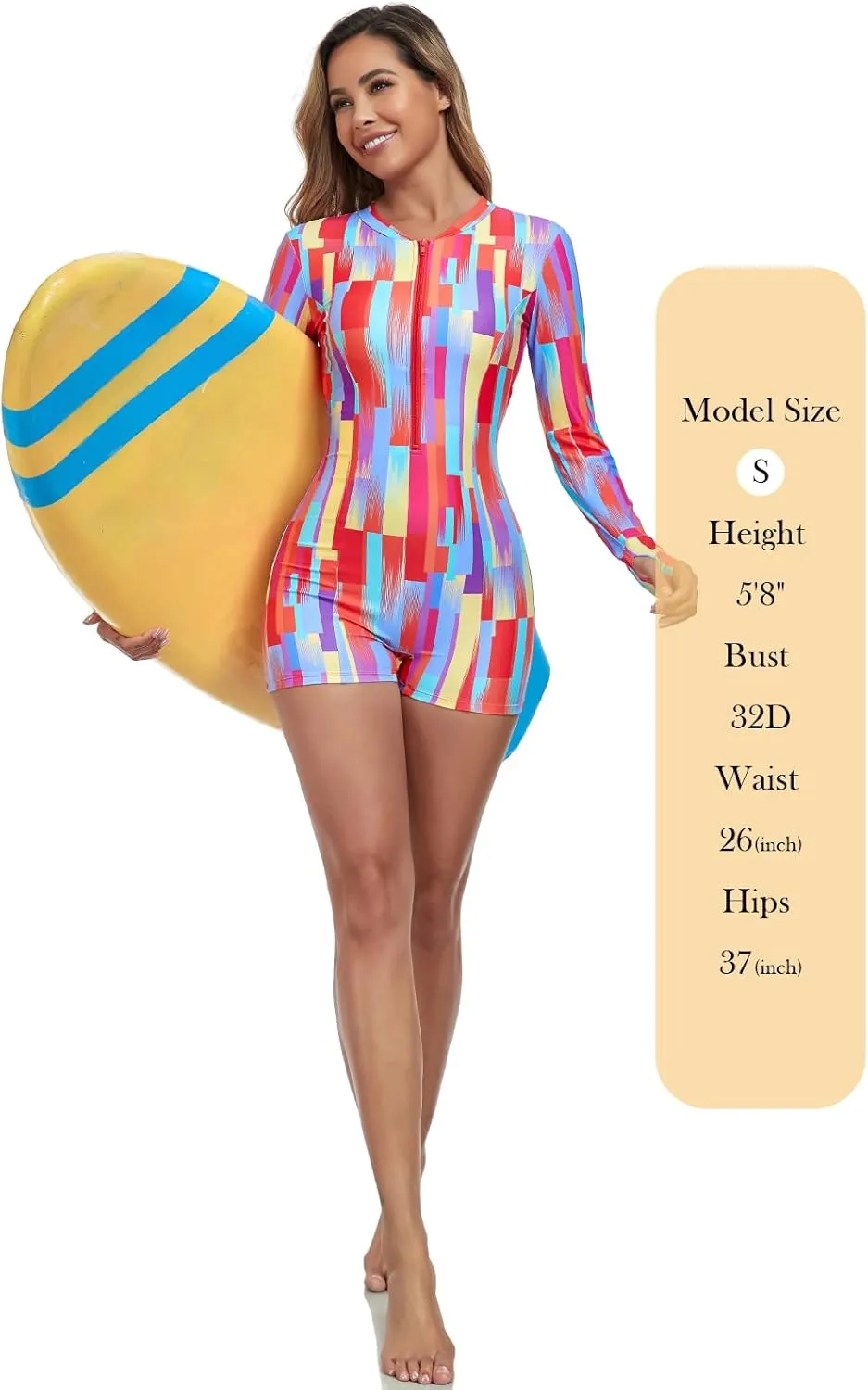 Ocean Blues Women's Long Sleeve One Piece Bathing Suit Athletic Boyleg One Piece Swimsuit UPF 50  Sun Protection Rash Guard