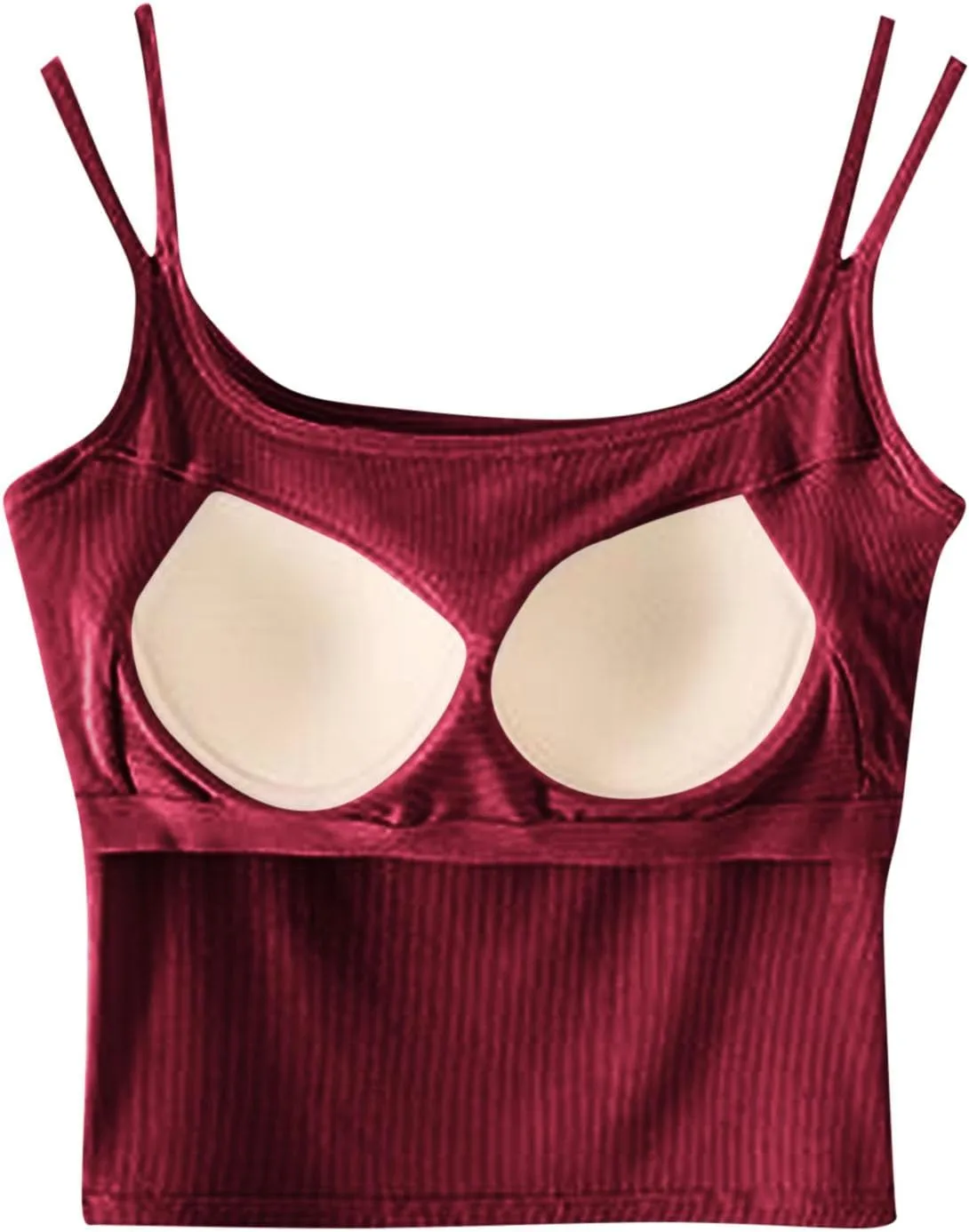 Padded Tank Tops for Women Pure Classic Fit Smooth Soft High Stretch Basic Tanks Casual Trendy Undershirts