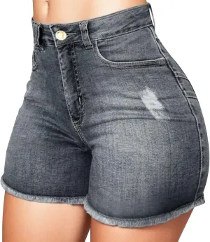 Ripped Jean Shorts for Women High Waisted Stretchy Plus Size Denim Distressed Jeans Sports Ripped Shorts