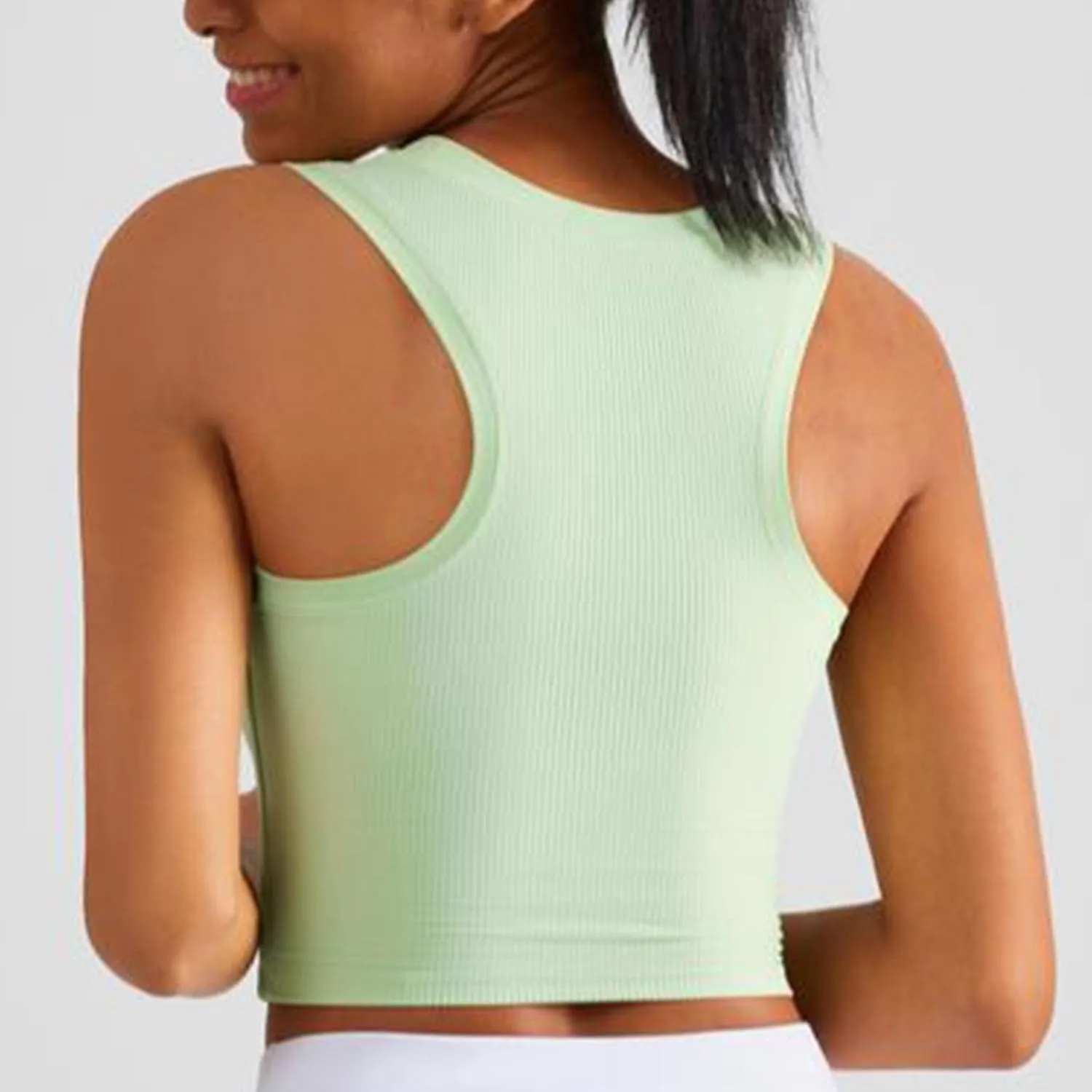 Sports Tanks Tops for Women Turtleneck Wide Strap Racerback Crop Top Stretchy Fitness Workout Yoga Shirts Outfit