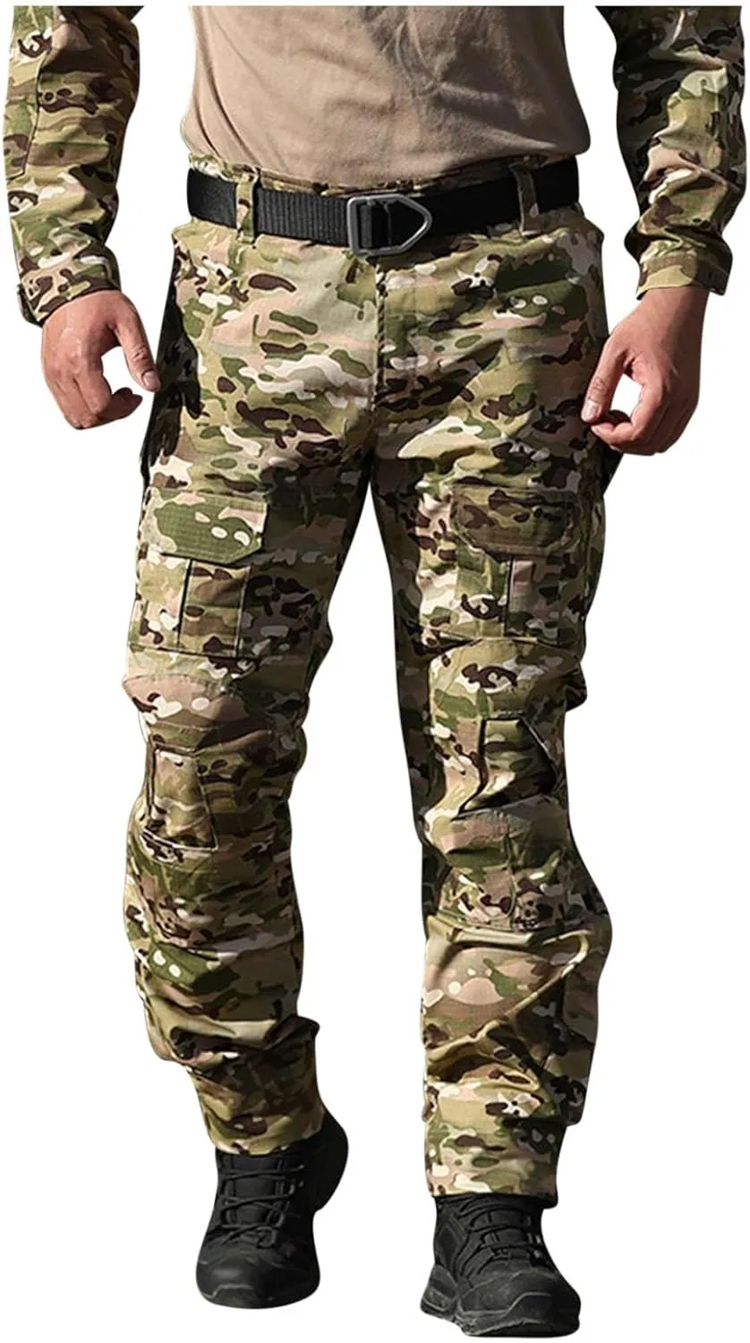 Tactical Pants for Men Lightweight Cargo Pants Stretch Work Pants Multi Pockets Hiking Pants Outdoor Activity Pants