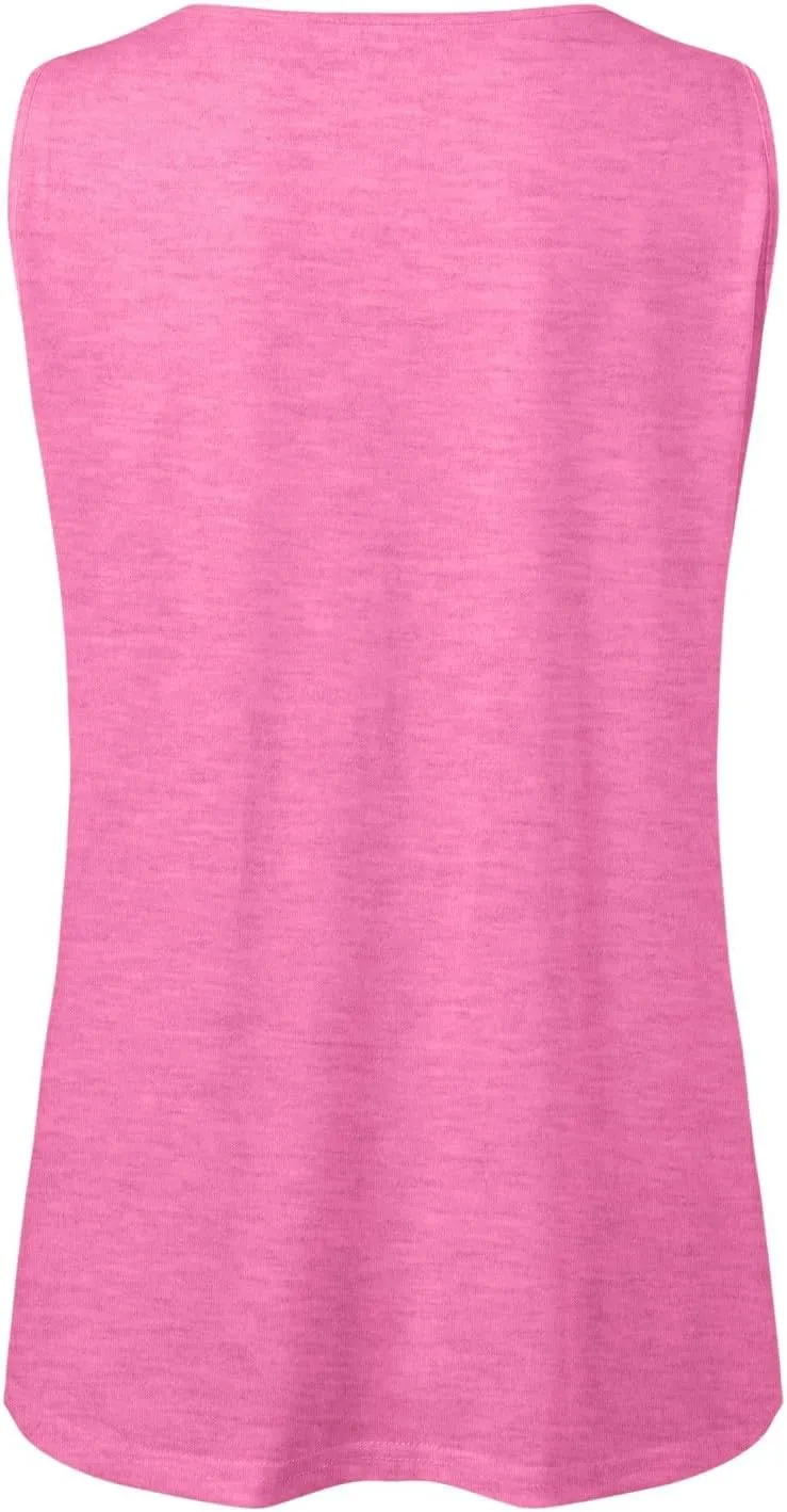 Tank Tops for Women 2025 Trendy Causal Crewneck Flowy Loose Fit Tank Top Sleeveless Summer Tops Tshirts
