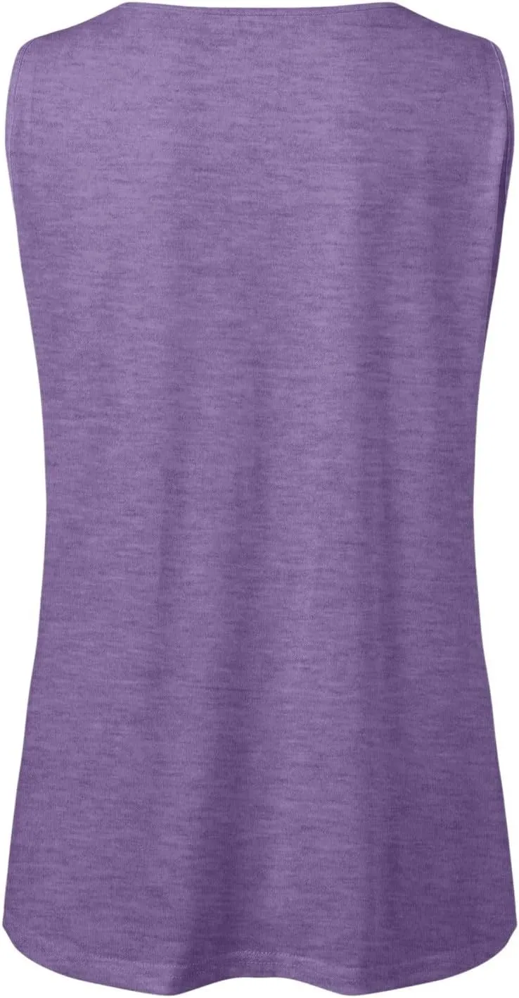 Tank Tops for Women 2025 Trendy Causal Crewneck Flowy Loose Fit Tank Top Sleeveless Summer Tops Tshirts
