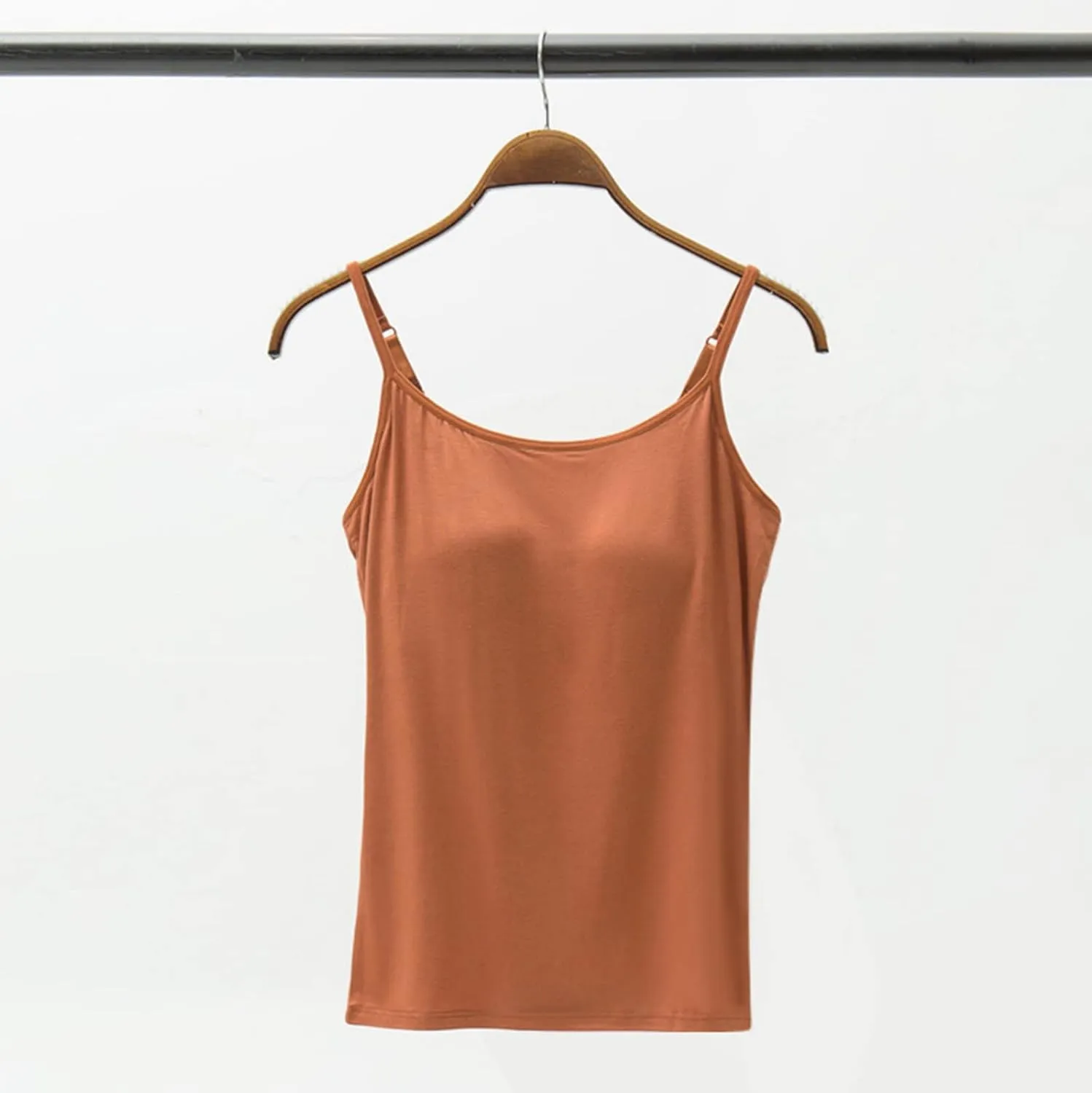 Tank Tops for Women Built with Shelf Bra Chest Adjustable Spaghetti Strap Cotton Tanks Layering Workout Undershirts