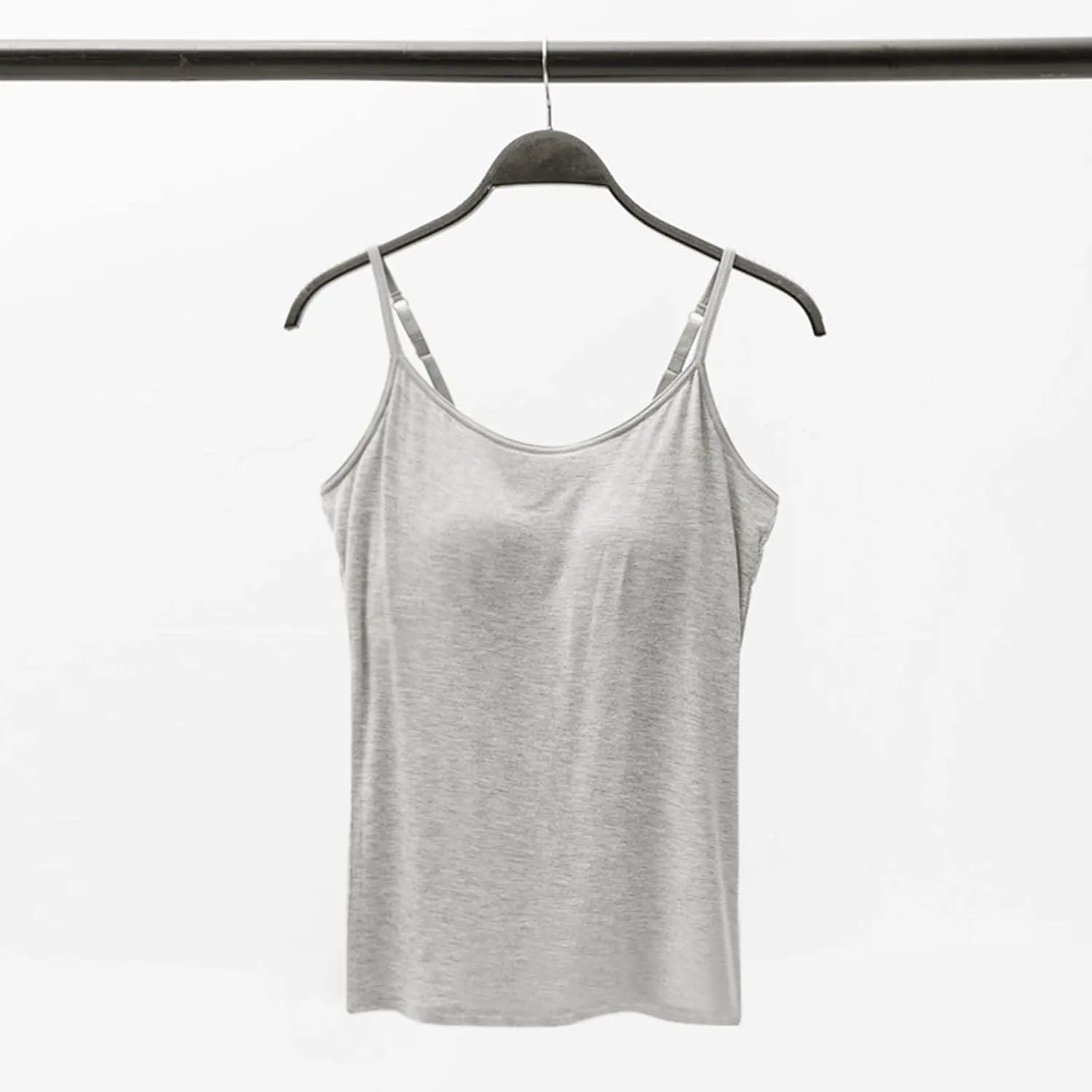 Tank Tops for Women Built with Shelf Bra Chest Adjustable Spaghetti Strap Cotton Tanks Layering Workout Undershirts
