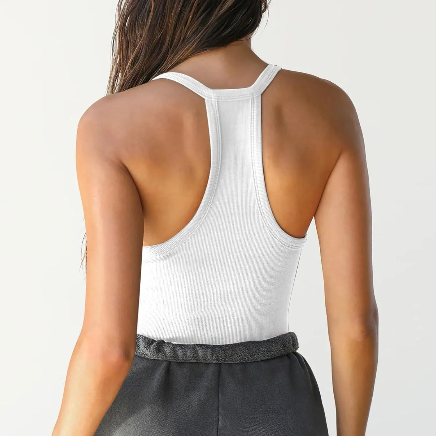 Tank Tops for Women Crop Camisole Summer Fashion Sleeveless Ribbed Workout Basic Going Out Gym Spring Clothes