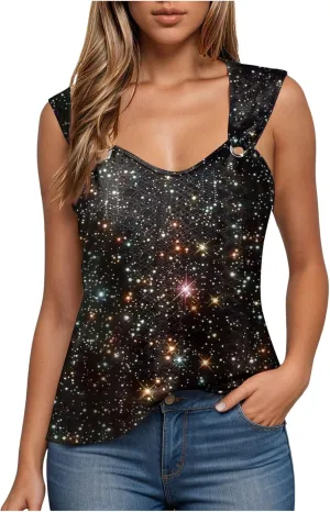 Tank Tops for Women Loose Fit Casual Summer Spaghetti Strap Trendy Spring Cute Lace Sleeveless T Shirts
