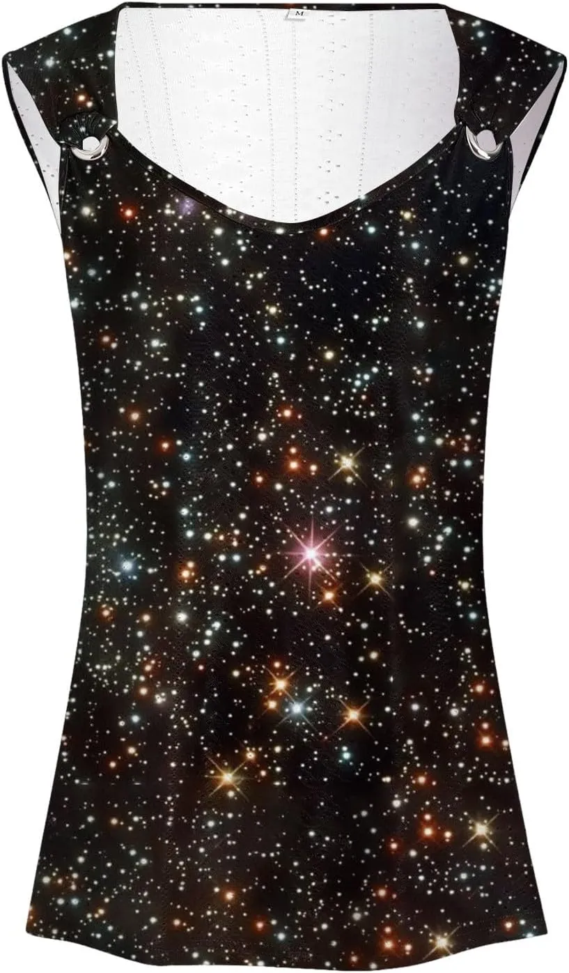 Tank Tops for Women Loose Fit Casual Summer Spaghetti Strap Trendy Spring Cute Lace Sleeveless T Shirts