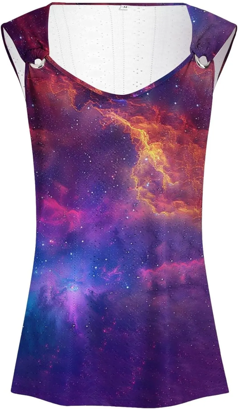 Tank Tops for Women Loose Fit Casual Summer Spaghetti Strap Trendy Spring Cute Lace Sleeveless T Shirts