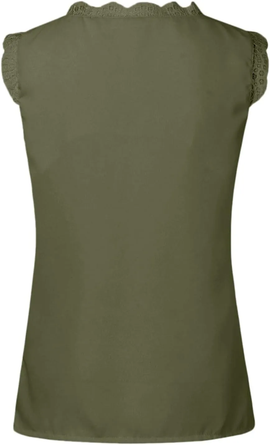 Tank Tops for Women Summer Tank Top V Neck Silk Satin Blouse Sleeveless Shirt Business Casual Dressy Clothes
