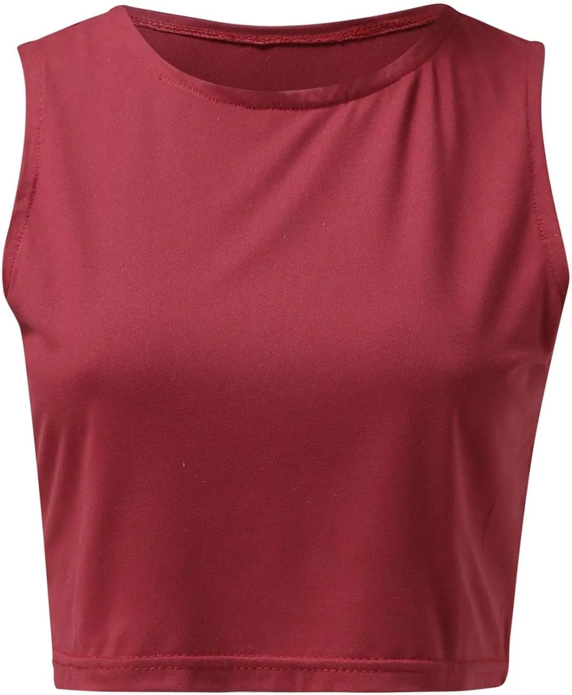 Tank Tops for Women Trendy Causal Sleeveless Crewneck Knit Slim Fitted Side Ruched Casual Basic Tshirts