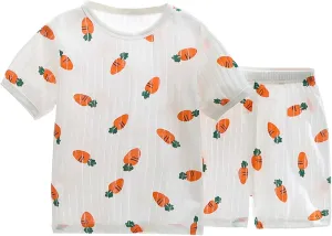 Toddler Boys Girls Pa𝗷amas Set Cute Dinosaur Print P𝗝s Slee𝗽wear Kids Cotton Loun𝗴e Clothes Soft Comfy N𝐢ghtwear
