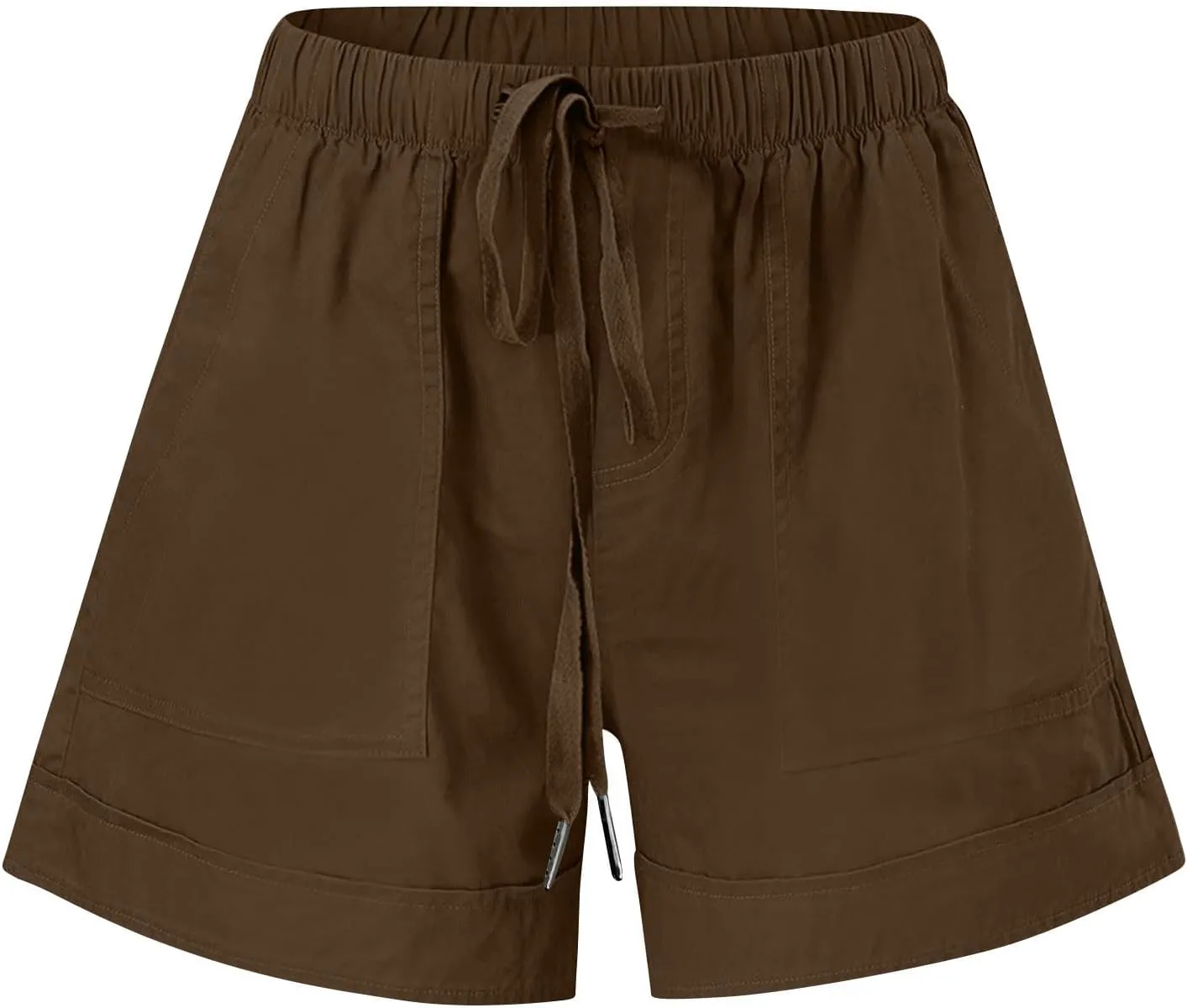 Women Casual Shorts with Pocket Drawstring High Waist Plus Size Short Pants Beach Vacation Trendy 2025 Summer Clothes