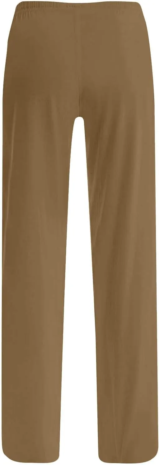 Womens Athletic Pants Straight Leg Lounge Trousers High Waisted Drawstring Soft Comfy Yoga Sweatpants with Pockets