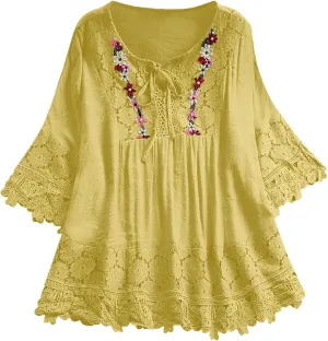 Womens Linen Shirts Summer Linen Button Down Short Sleeve T-Shirt Casual Loose Lightweight Round Neck Blouses