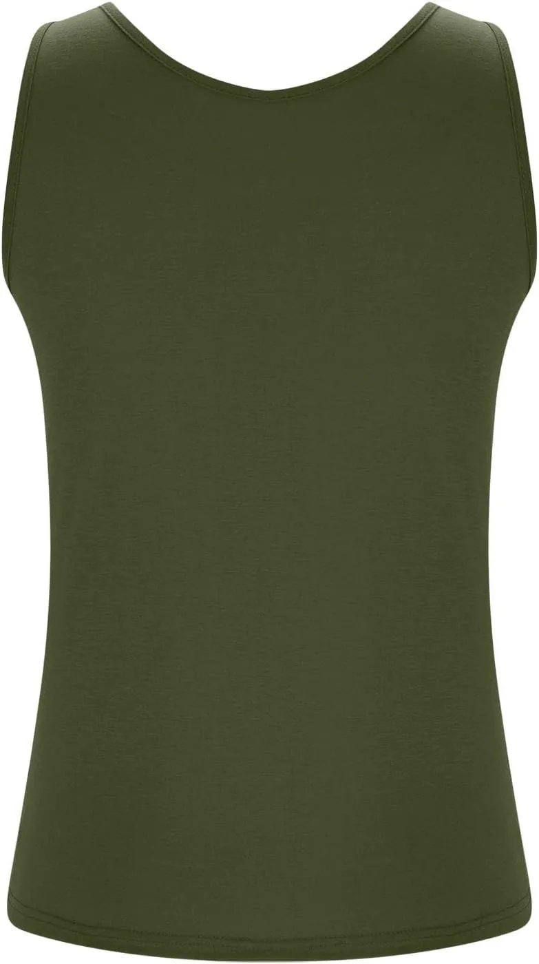 Womens Plus Size Tank Tops with Built in Bra Padded Camisole Shelf Bra Workout Yoga Shirt Casual Basic Undershirt