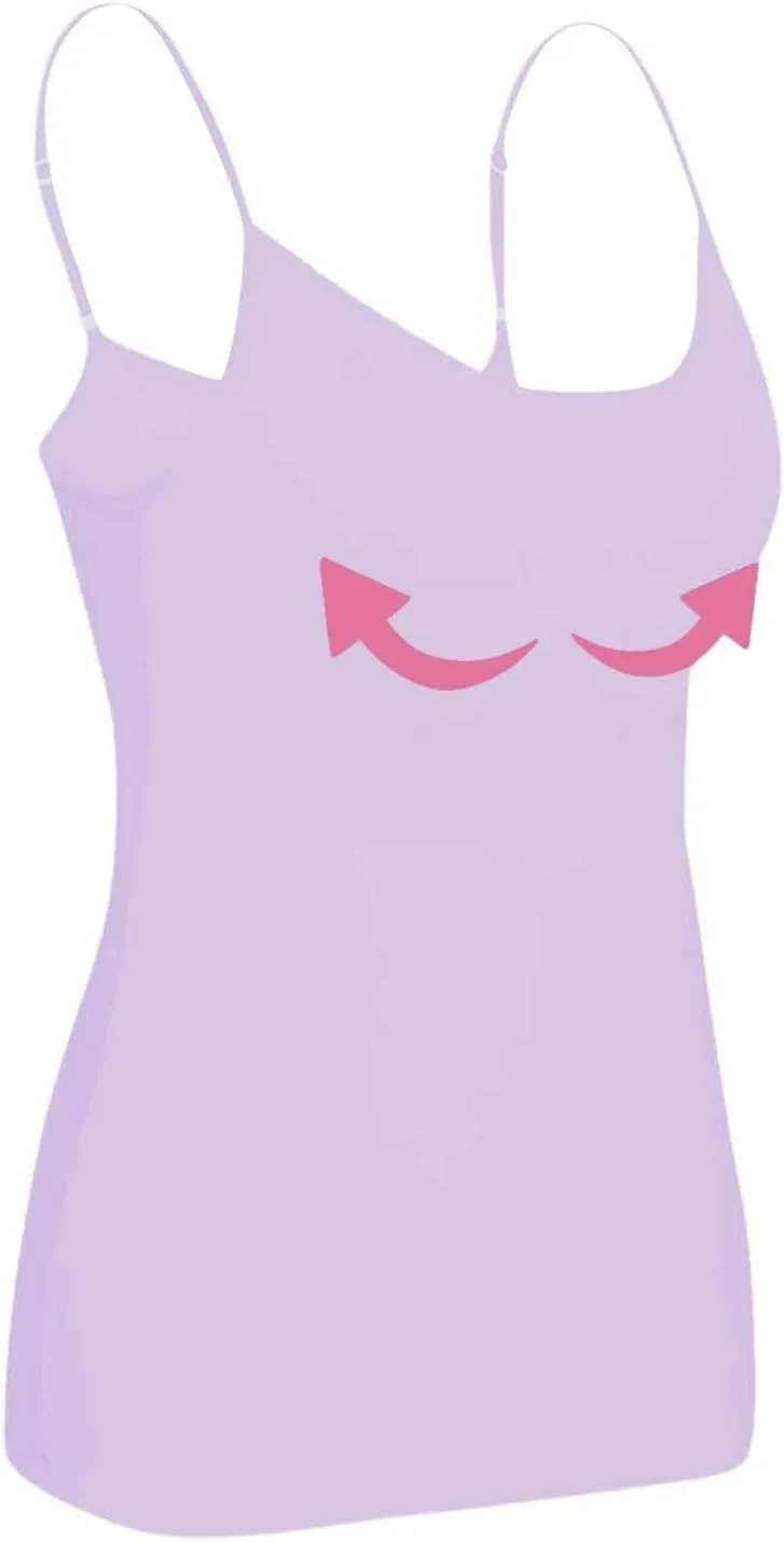 Women's Shaping Cami with Built in Bra, Tummy Control Shapewear Camisole Tops for Woman T-Shirt with Built-in Bra
