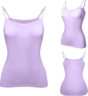 Women's Shaping Cami with Built in Bra, Tummy Control Shapewear Camisole Tops for Woman T-Shirt with Built-in Bra