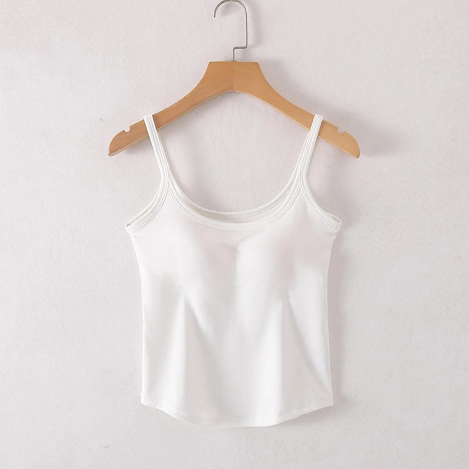 Womens Spaghetti Strap Tank Tops U Neck Pure Soft Smooth Comfort Tanks Trending Fashion Summer Comfy Shirts