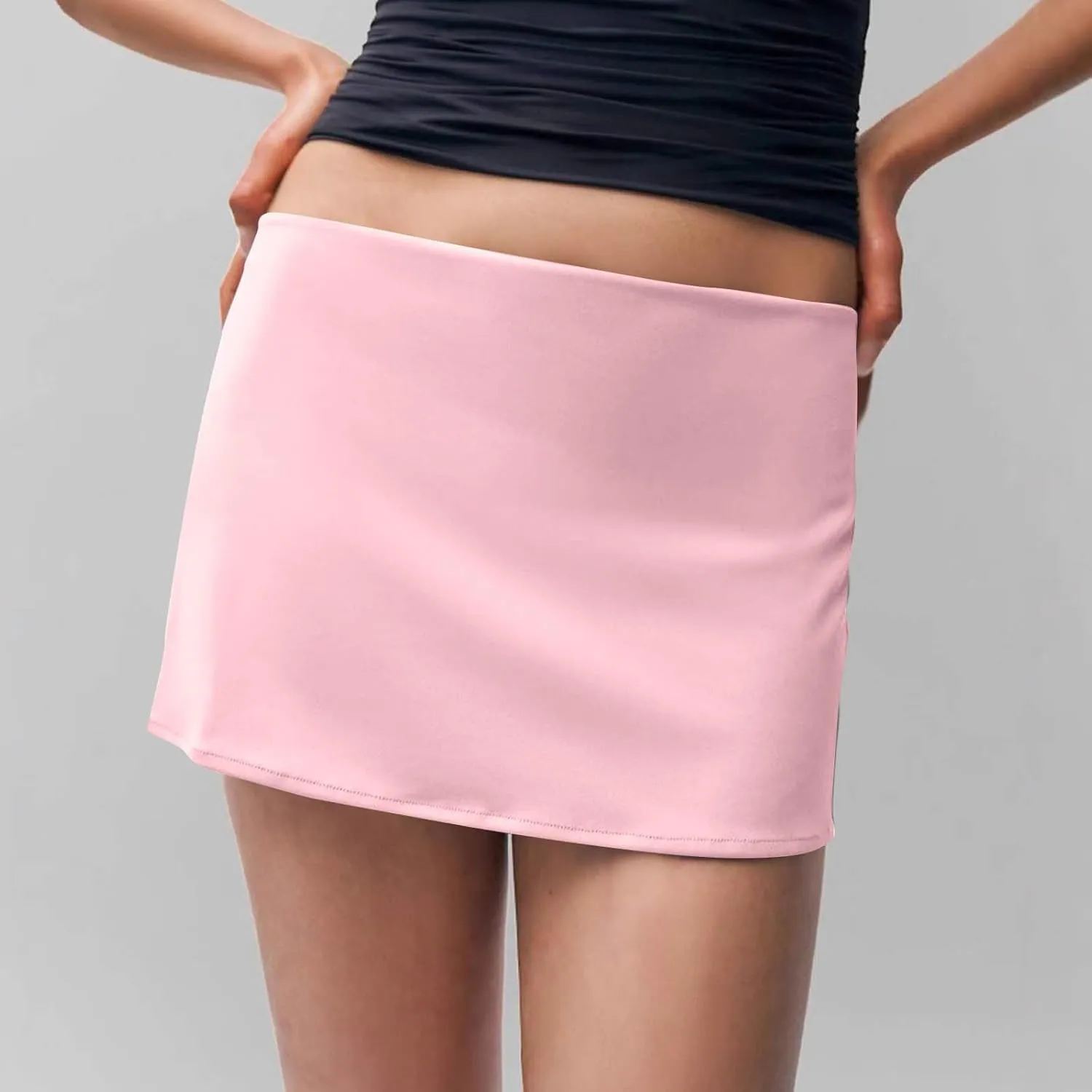 Women's Summer Mini Skorts, Sexy Low Waisted Pencil Bodycon Skirt Fashion Club Prom Party Skirts