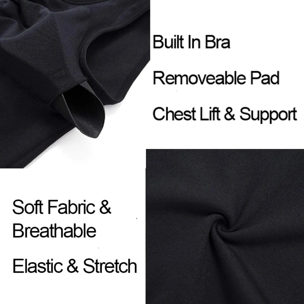 Womens Tank Tops Camisole with Built in Padded Bra Vest Cami Shelf Bra Casual Wide Strap Yoga Shirt
