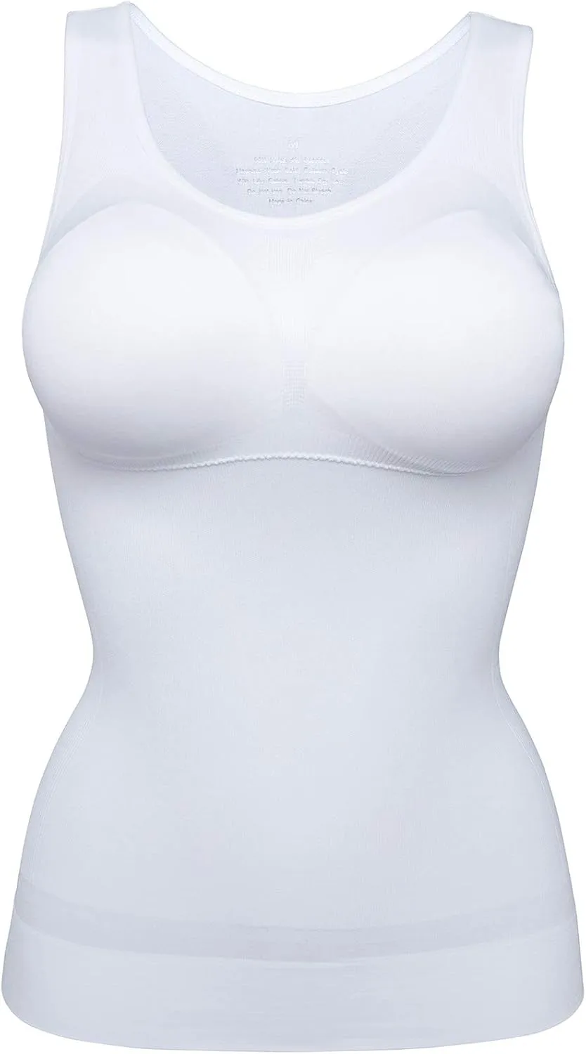 Womens Tank Tops Camisole with Built in Padded Bra Vest Cami Shelf Bra Casual Wide Strap Yoga Shirt