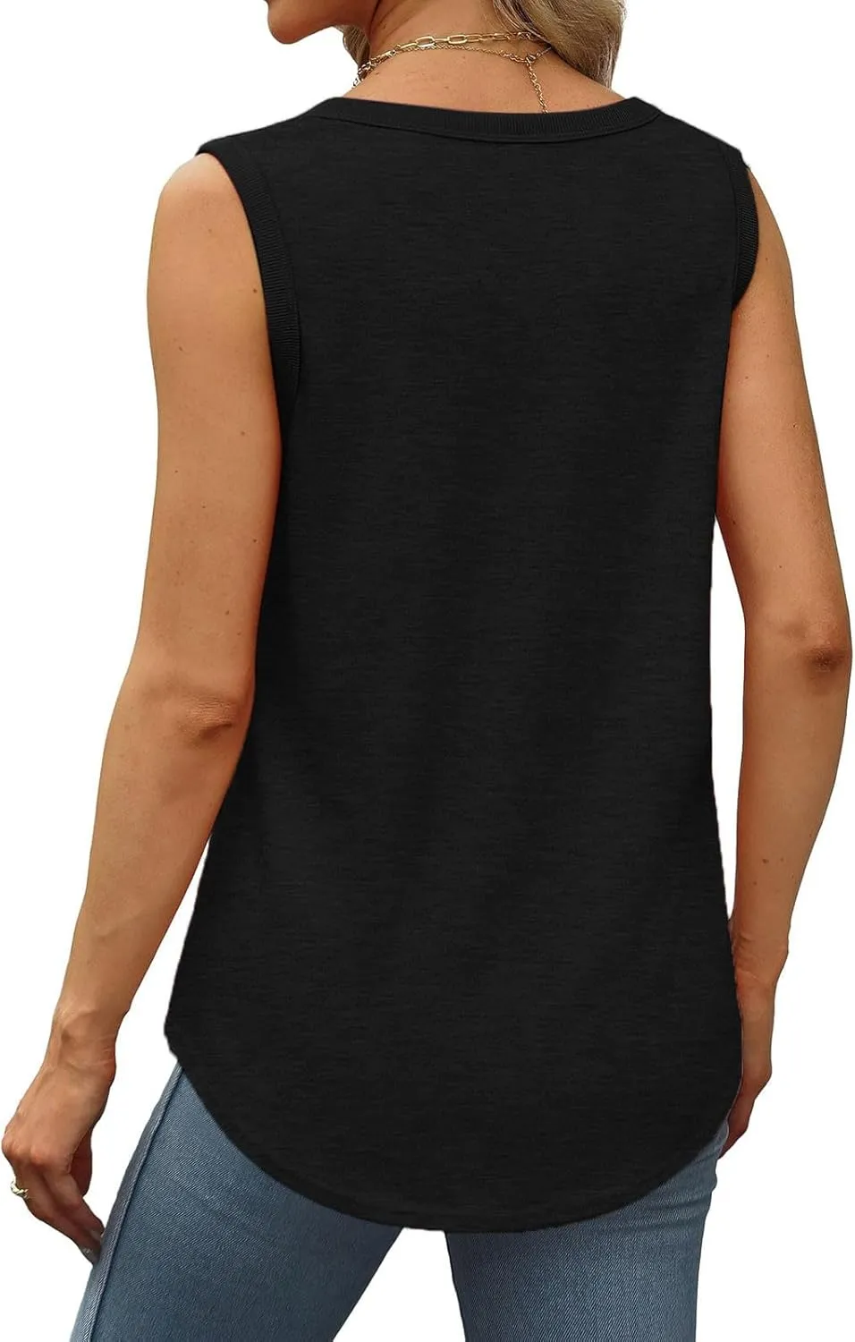 Women's Tank Tops Sleeveless Summer Top Loose Fit Casual Flowy Shirt Fashion Trendy Beach Vacation 2025 Outfits
