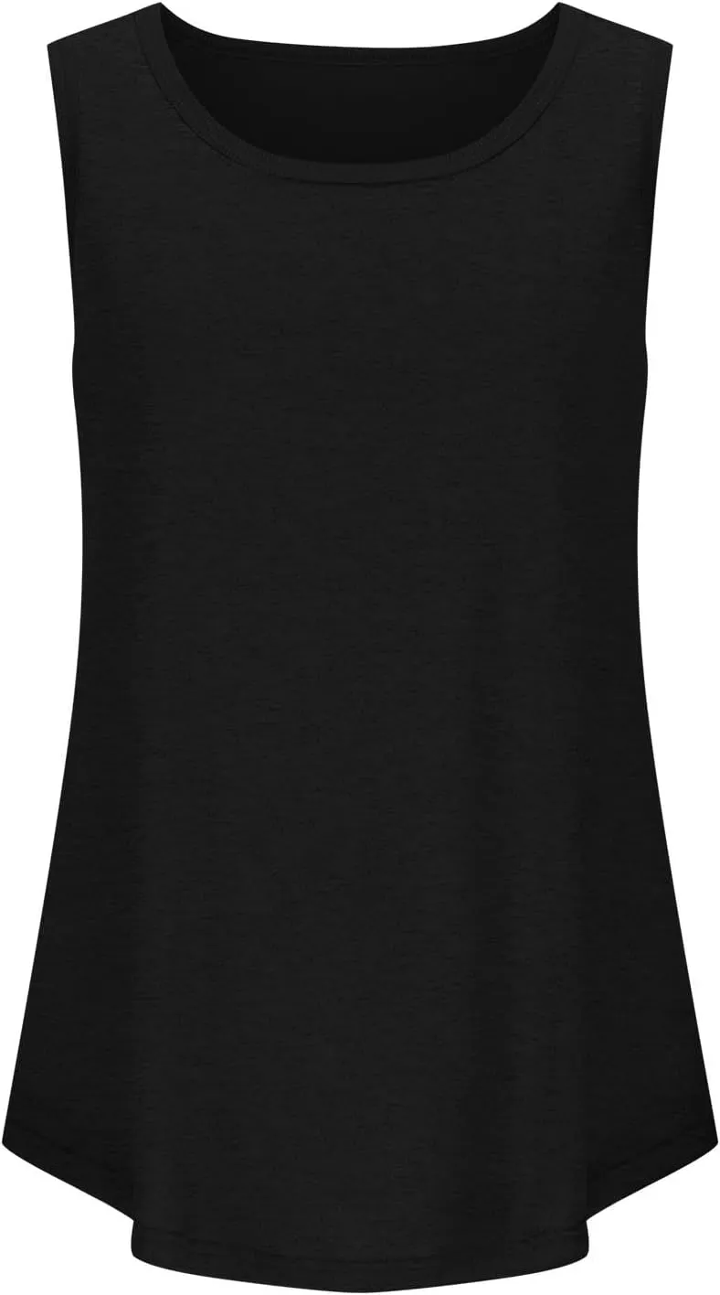 Women's Tank Tops Sleeveless Summer Top Loose Fit Casual Flowy Shirt Fashion Trendy Beach Vacation 2025 Outfits