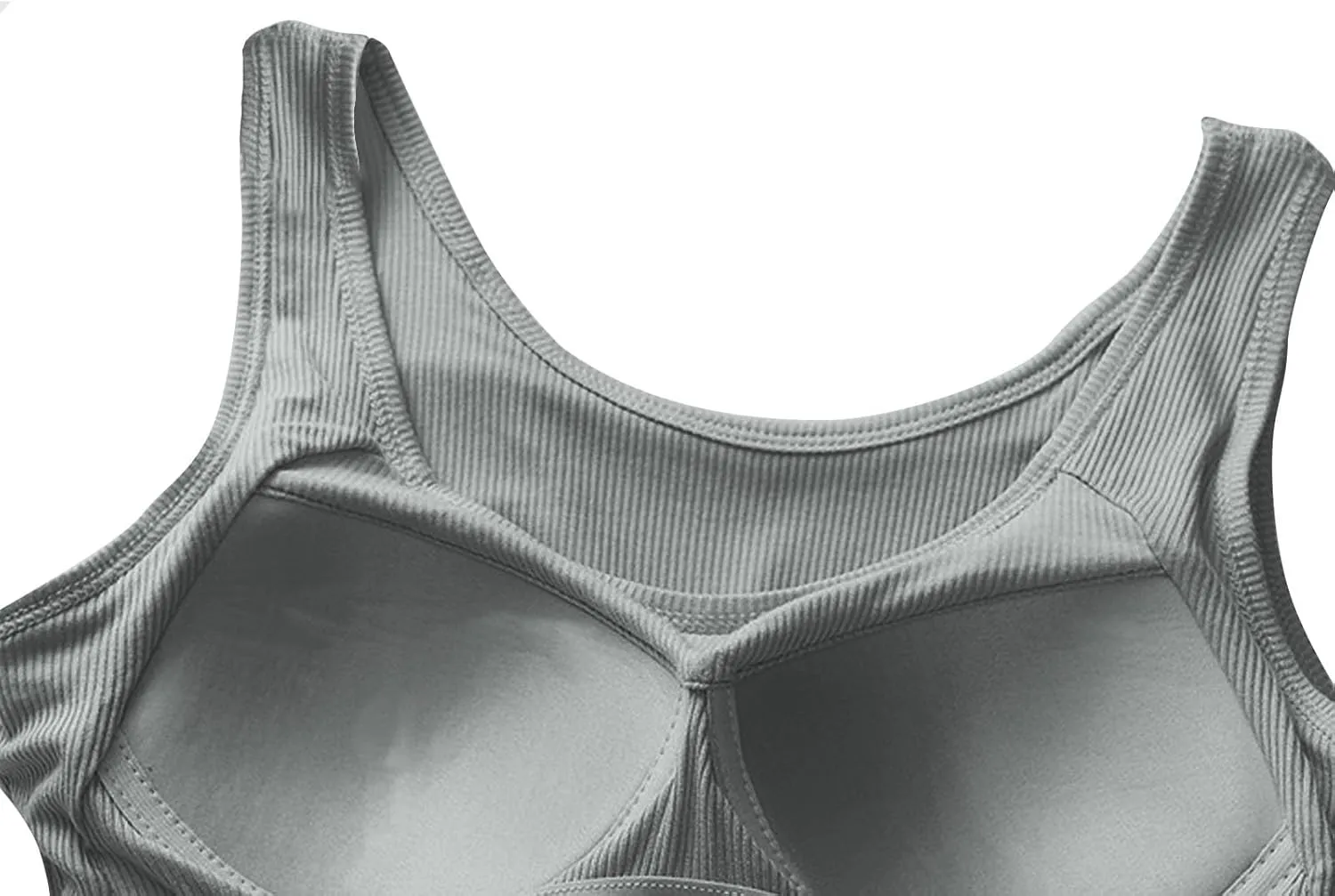 Womens Tank Tops with Built in Bra Summer Casual Basic Modal Padded Yoga Shirts Loose V Neck Workout Camisoles Tees