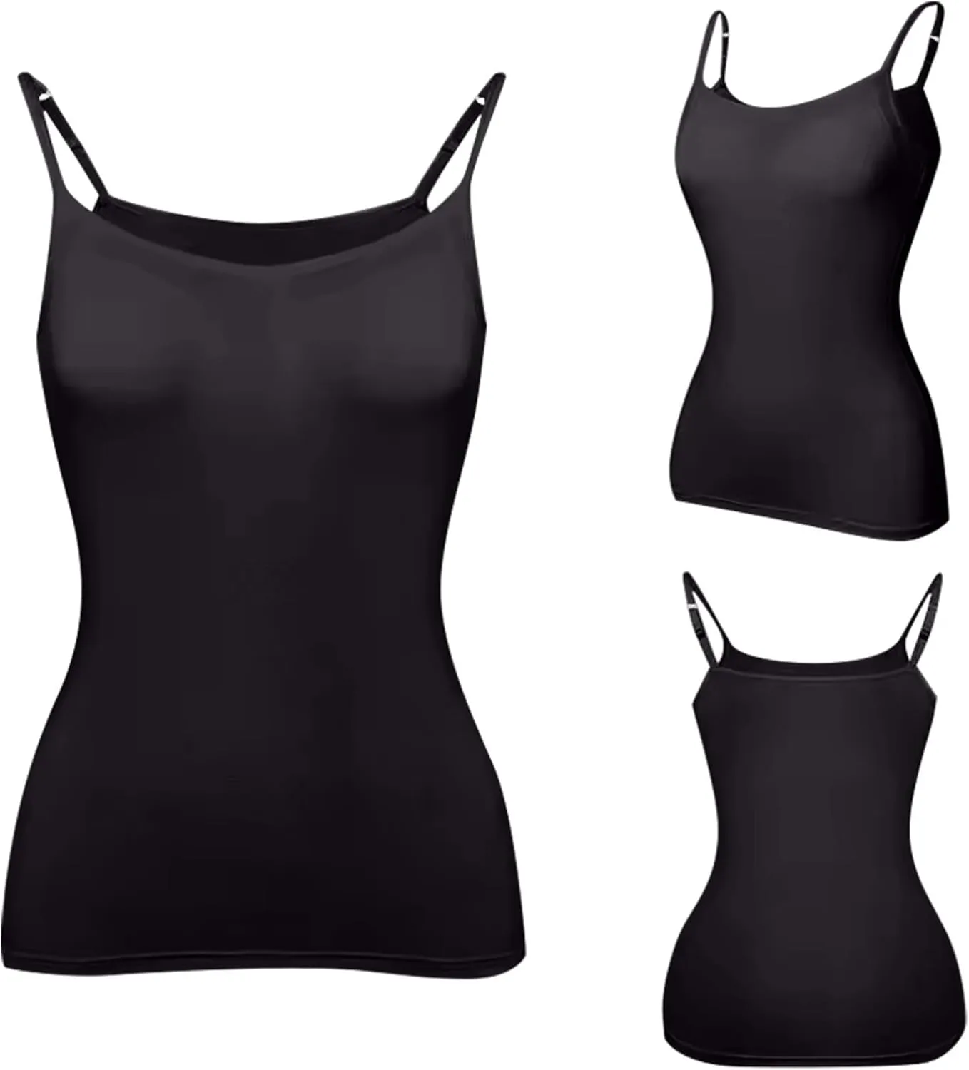 Womens Tops, Tank Top with Built in Bra 2025 Summer Spaghetti Strap Sports Camisoles Cami Sleeveless Clothes
