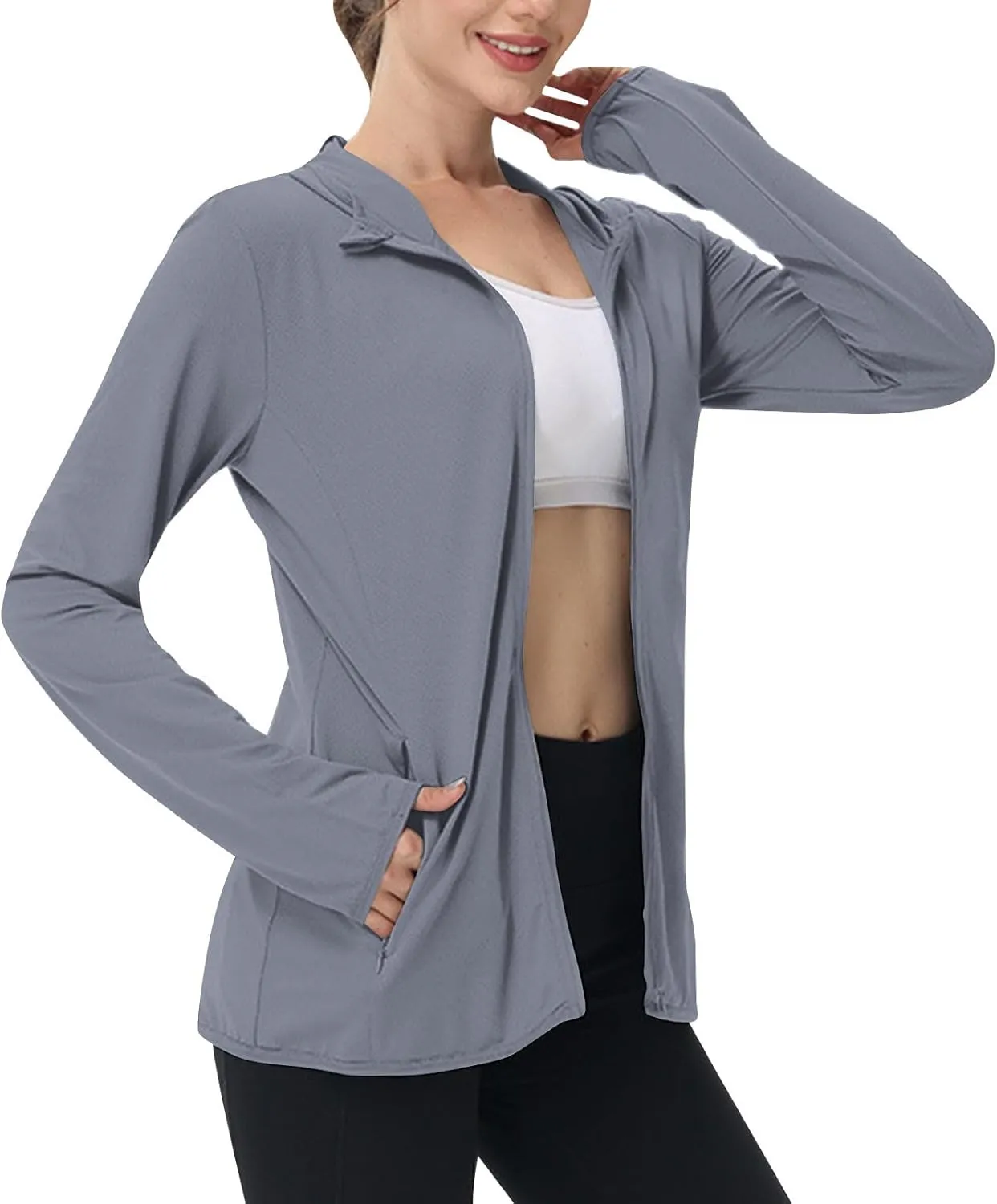 Women's Trendy Loose Fit Hooded Sun Protective Tops Casual Breathable Lightweight Suits Commuting Biking Walking