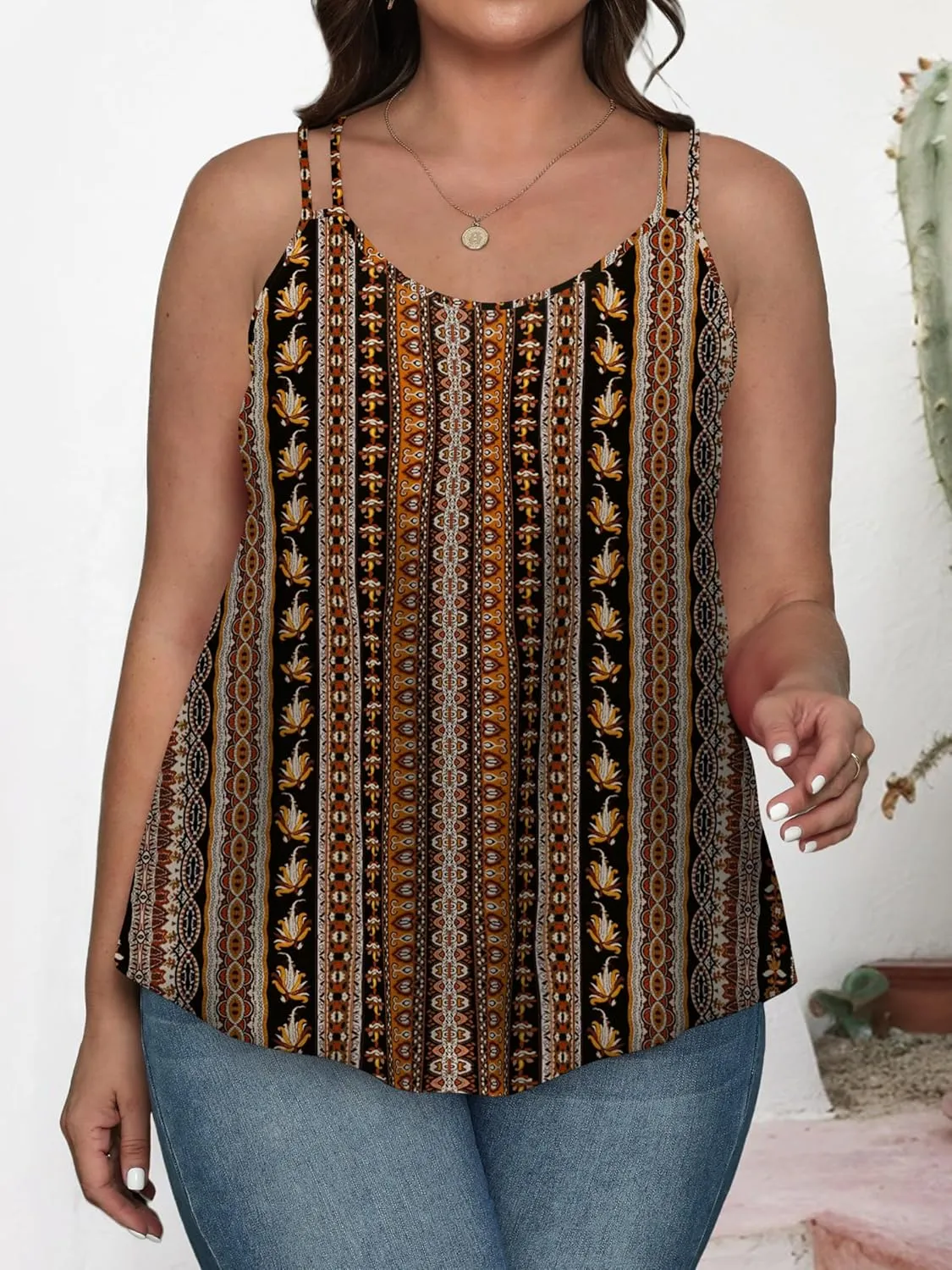 XIEERDUO Womens Tank Tops Spaghetti Strap Camisoles Eyelet Embroidery Scoop Neck Tops